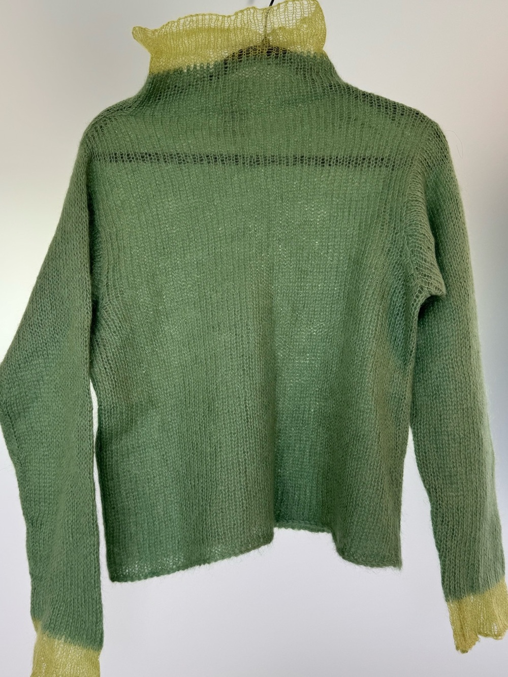 Hand knit, green Margaret O’Leary sweater - size 1 (small)